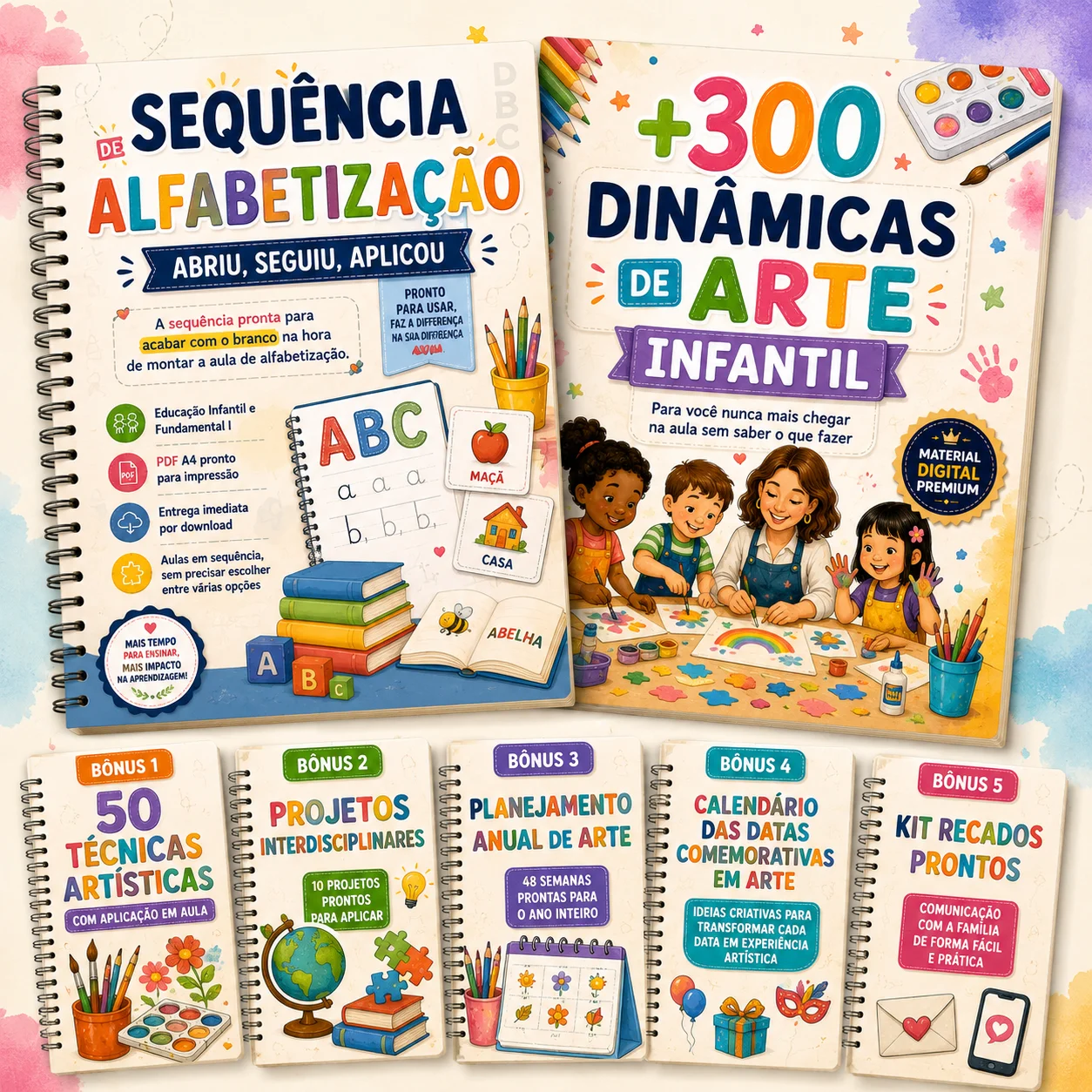 Combo Completo: Sequência de Alfabetização + 300 Dinâmicas