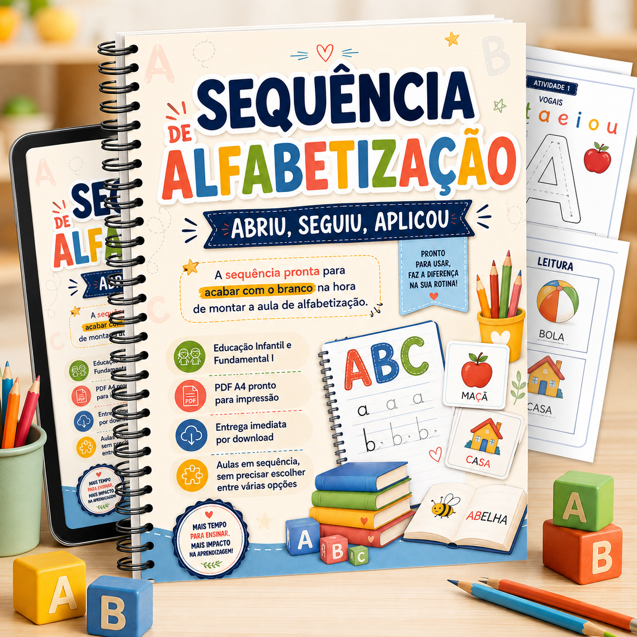 Sequência de Alfabetização — Abriu, Seguiu, Aplicou