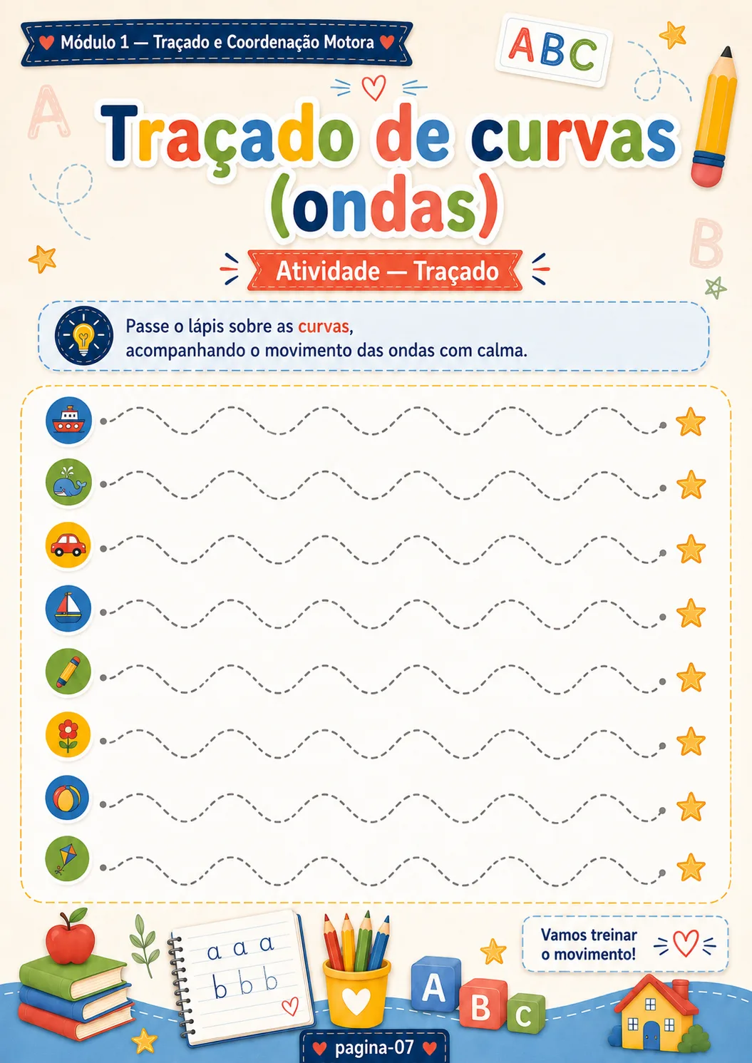 Página da Sequência de Alfabetização